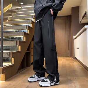 冲锋裤男秋季户外宽松大码休闲裤潮流男士长裤A266-KZ8021-P40图片