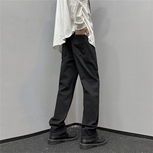 k1040-p48-限价68 S-3XL微弹高阶港风中性小脚修身ins牛仔裤图片