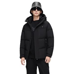 冬装短款90%鹅绒羽绒服连帽男士防寒外套面包服H85-P245388元图片