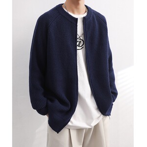 秋冬新款Cleanfit珠地拉链开衫毛衣潮男韩版潮流2311-P55图片