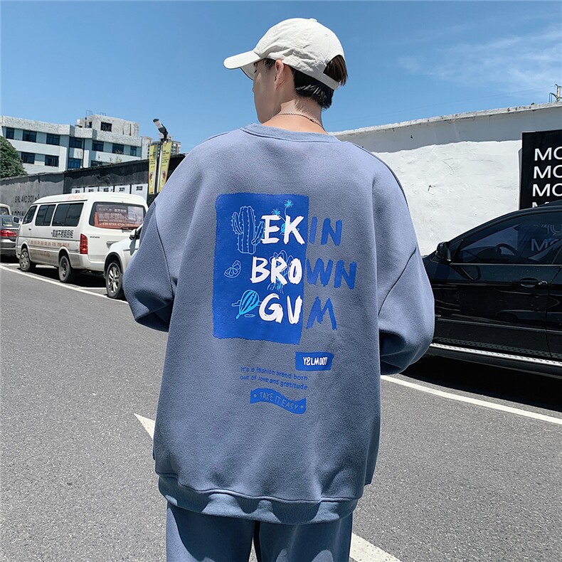 1港风中性情侣大码M-5XL原创原宿运动套头卫衣男外套7257P38控58，女装短外套，星座226-2