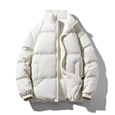 男外套秋冬季加厚纯色百搭防风保暖棉袄加绒宽松休闲棉服MY10/P80，男装棉衣，星座506B