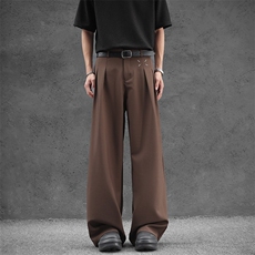 时尚高腰显瘦直筒休闲裤男士百搭宽松阔腿长裤潮4022P45，男装西裤，星座410-2