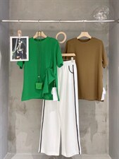 现货夏季新款T恤5??色，女装T恤，FU