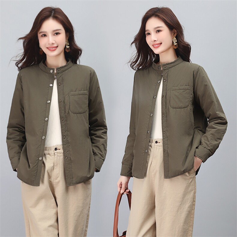 2023秋冬新款立领棉衣外套休闲百搭,女装短外套,小林双子