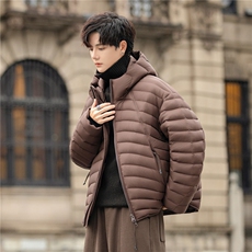 充绒210g加厚羽绒服冬季90白鸭绒连帽羽绒外套男2800-P475控898，男装羽绒服，电商A355（原A415）