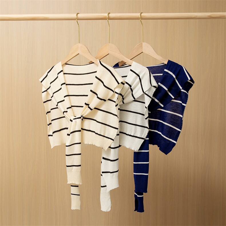 时尚明星同款条纹披肩百搭显瘦柔软舒适，披肩，唯若美羊绒