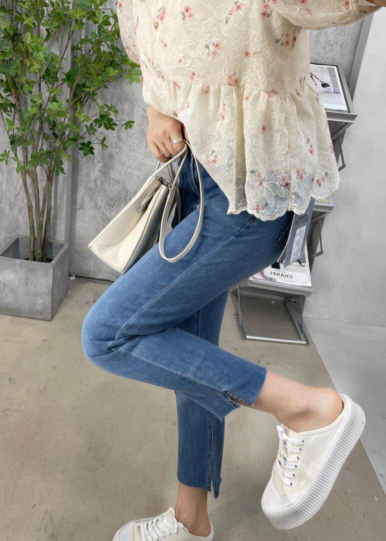 破洞小直筒薄料，其它，朵朵鱼