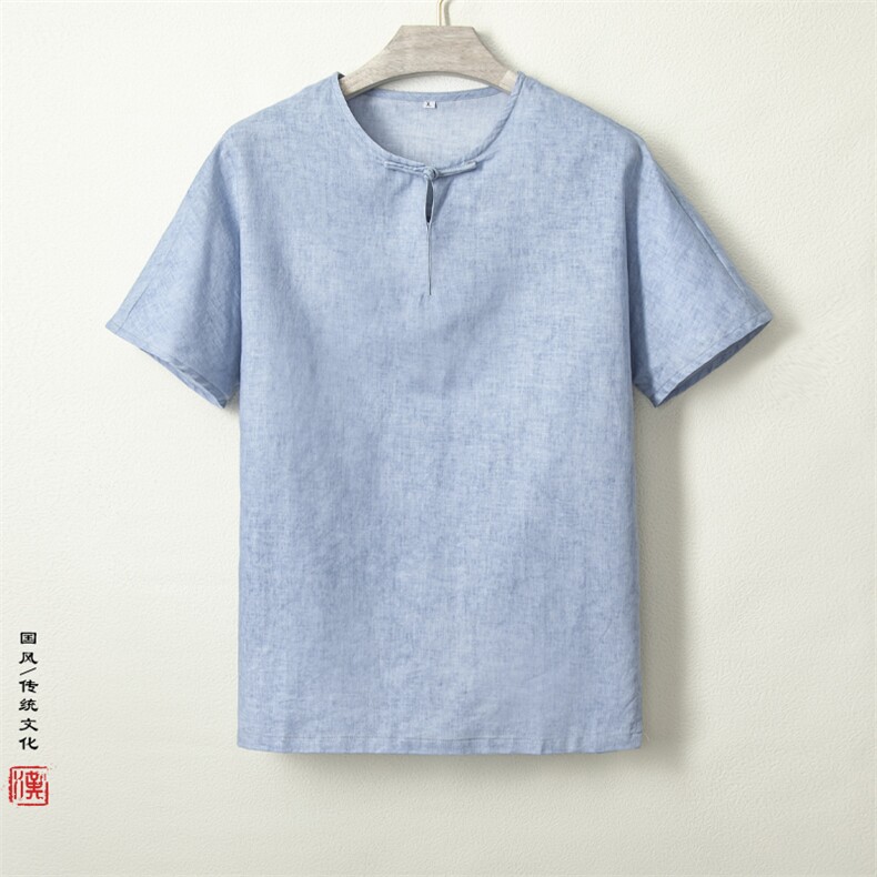 2025夏装新款风棉麻男士无袖汉服外套T397P70,男装民族服装,钱塘802