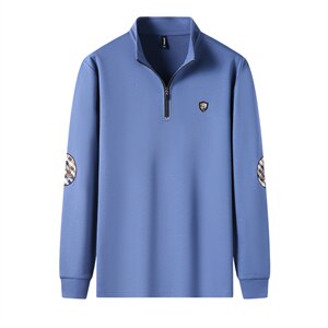 G99616男式秋季服装新款长袖T恤青年立领卫衣四季打底体恤P65图片