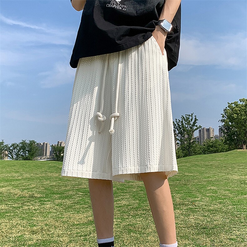夏提花冰丝短裤男港风宽松休闲篮球运动五分中裤XZ514-2-1536-P38,男装牛仔裤,星座514-2(原B239)