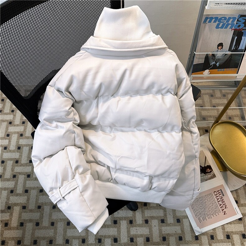 高街假两件冬季金属感夹克立领短款棉服面包服M8034P120,男装夹克,星座1116-2