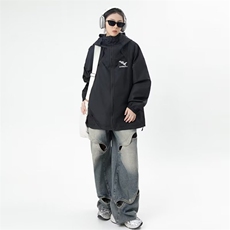 户外机能连帽冲锋衣外套男女情侣刺绣工装夹克上衣春秋CF198-p65，男装夹克，星座1008