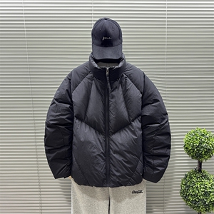 2025新标90白鸭绒短款时尚冬季立领男士羽绒服外套373-P330图片