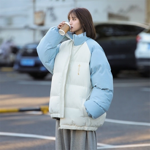 现货 抖音得物可供视频 三防加厚羽绒拼接棉衣外套面包棉服 86650图片