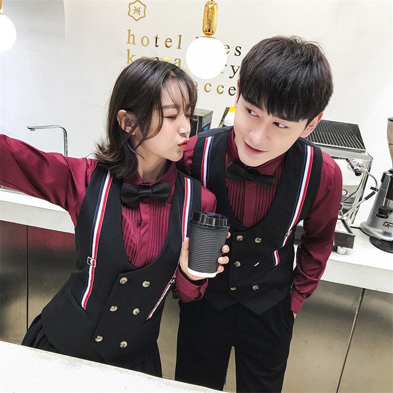 Q8786*2021背带情侣男女同款短马甲夜店酒吧KTV双排扣马甲，男装背心/马甲，星座717A