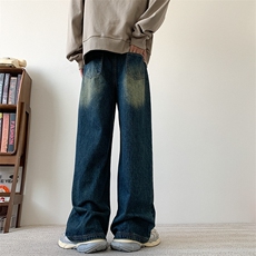 现货宽松直筒阔腿裤老爹裤加大码牛仔裤310A-2BK306P50控78，男装牛仔裤，星座310A-2