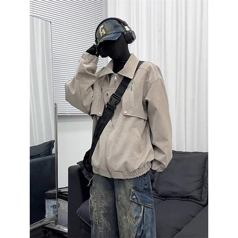 高质量美式复古PU批夹克JK0127-特批80,男装夹克,星座313A(原308A-2)