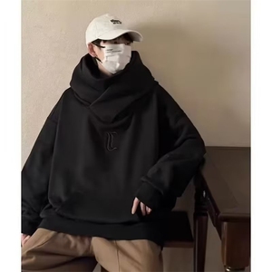重磅高质量堆堆领卫衣男连帽加绒加厚款 RCW10 加绒P55  常规45图片