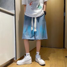 男夏季薄款2023新款复古百搭工装五分裤D602P26图片
