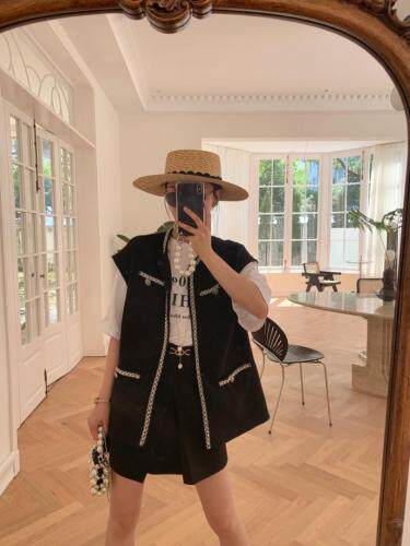 编织马甲，女装马夹，HE