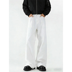 纯白色牛仔裤男长裤A160-P45，男装牛仔裤，电商D312