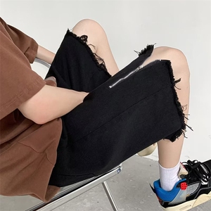 纽扣直脚五分裤时尚宽松直筒青春流行男新款潮夏季D5534-P36图片