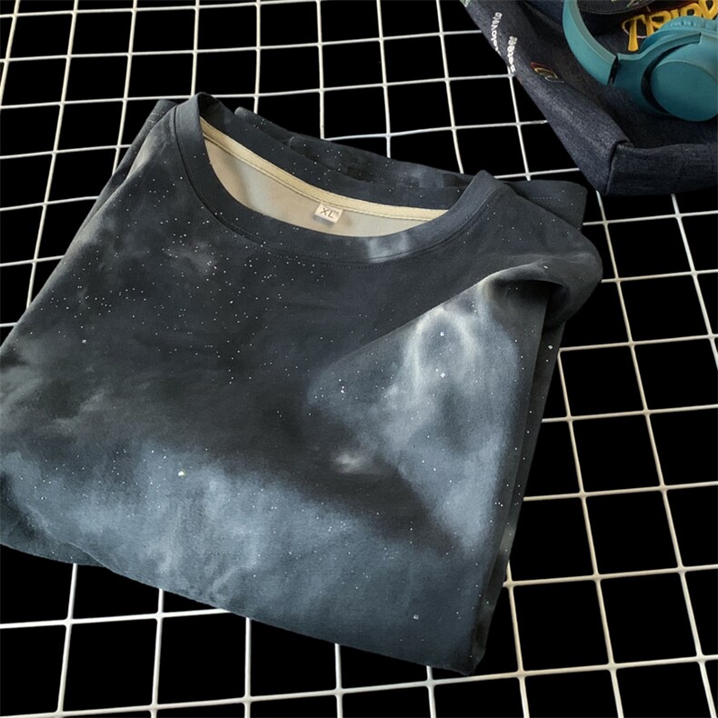 量大优供视频纯棉星空满天星短袖t恤男CP56-特p：28,男装T恤,电商B371