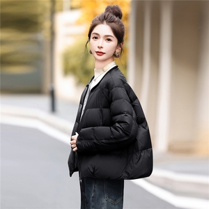 小个子羽绒服女圆领90绒轻便保暖外套2025秋冬新款女装外套韩版潮图片