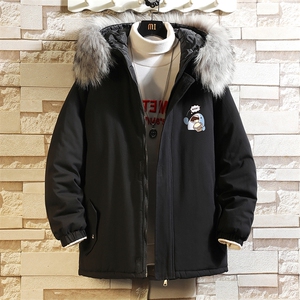 MM48239-P130 冬季大毛领棉衣男士大码加厚棉袄男棉服 砖墙图片