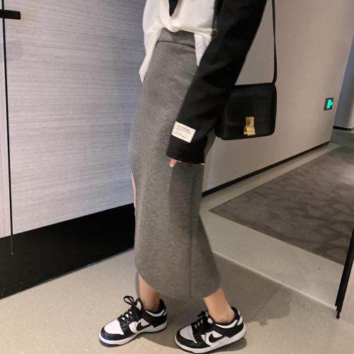 斜边不规则半裙，女装半身裙，XTZ style