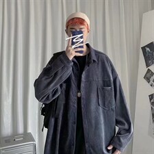 灯芯绒衬衫男士长袖ins宽松休闲外套C105P35,男装衬衫,星座1116-2