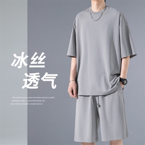 2024 夏季新款 无影墙大码冰丝短袖T恤套装M-5X HQ24506-P60图片