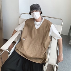马甲男韩版潮流高街帅气个性2023春夏季ins宽松百搭外套W4702-P32，男装背心/马甲，星座412-2