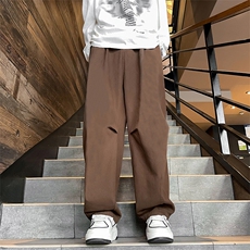 裤子男高街潮ins潮牌设计感直筒休闲长裤春秋潮流韩版K0282-P43，男装休闲裤，星座308B-2
