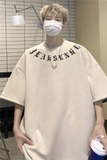 夏季新款潮流字母印花T恤男生宽松潮牌短袖上衣JK23234-p35-控48，男装T恤，星座605(原A050)