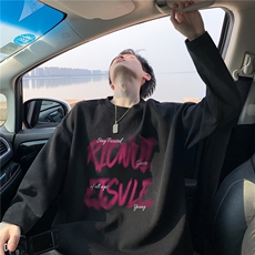 简约文艺ins流行慵懒百搭日系潮束口纯棉长袖T恤卫衣T95-P30网图，女装T恤，电商B245