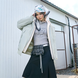 !潮流冬季连帽拉链加绒加厚棉衣情侣撞色棉服外套 MY5567-P78图片