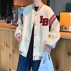 春秋季潮宽松外套美式复古刺绣棒球服ins休闲情侣夹克W5191-P50，男装夹克，星座512-2