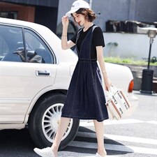 又a又飒衬衫连衣裙女夏2025新款高级感气质显瘦鱼尾长裙小众设计图片