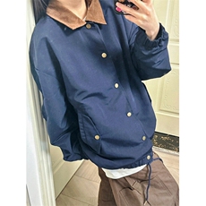 翻领撞色潮牌夹克男秋季复古休闲宽松情侣款外套J647，男装夹克，星座1116A（原606A-3）