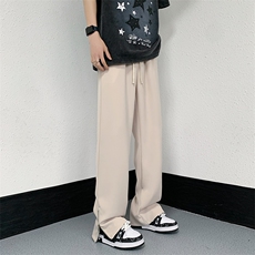 主推！夏季新款抖音品质裤脚拉链冰丝西装裤313A-1-NK112-P55控68，男装休闲裤，星座808A-1