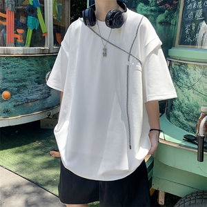C341-P26 2024新款设计感小众t恤短袖男夏季潮牌百搭宽松上衣现货图片