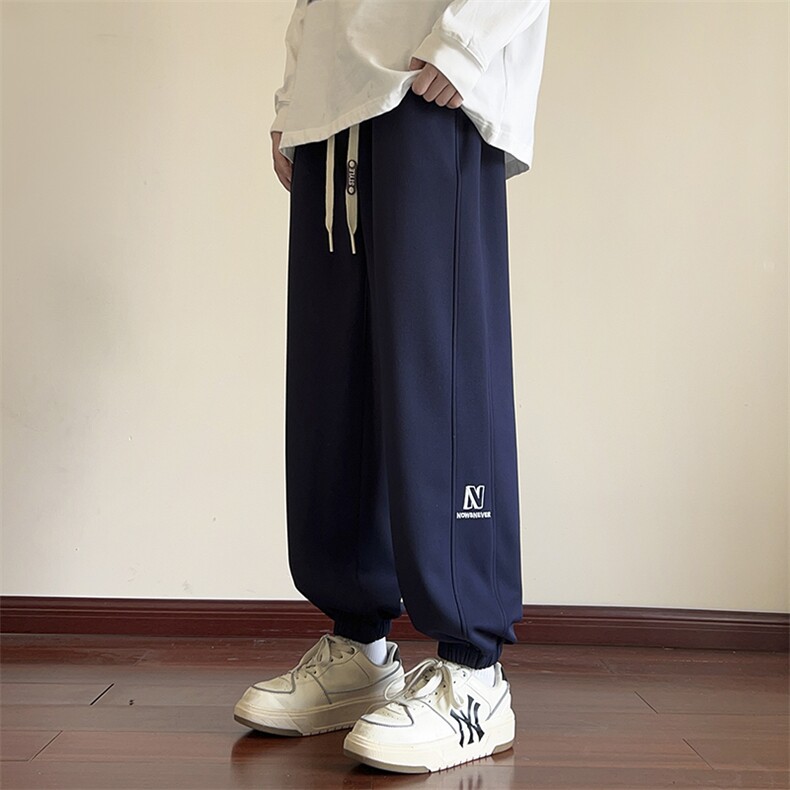 供抖音人气休闲男裤子宽松刺绣阔腿裤416B-1-KL801-特P38限68,男装休闲裤,星座416B-1