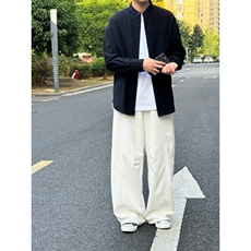 长袖立领仿麻休闲衬衫1302-GC67-P40控68成分100棉，男装衬衫，星座1302