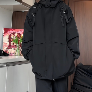 JK9086/P75秋装新款个性可拆卸帽子外套男防风防水冲锋衣夹克男图片