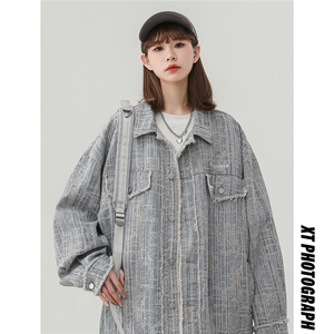 中性风牛仔夹克外套 JK9004-P88控价128，85%棉15%聚酯纤维现货图片