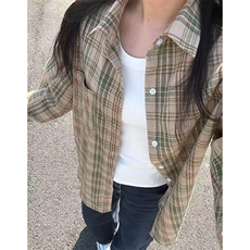 美式高街潮牌休闲上衣潮流宽松衬衫A086-CS2214-P30，男装衬衫，电商基地A086