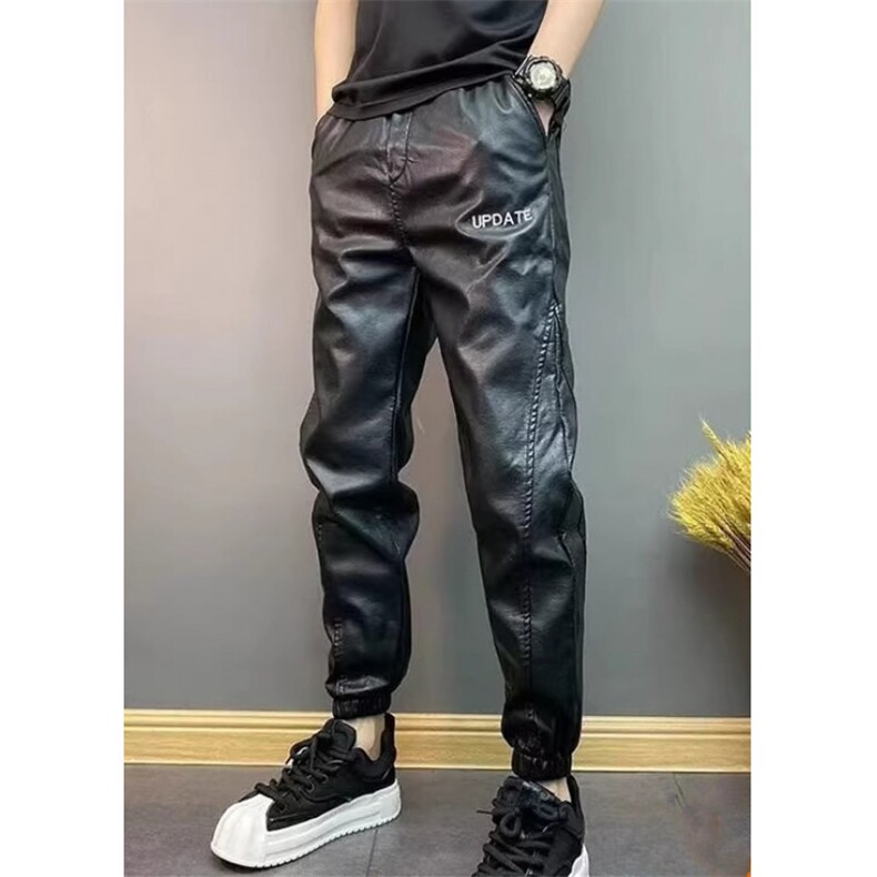 男士加绒加厚骑行皮裤机车外卖冬季防风防水皮裤束脚裤子KY897，男装皮裤，星座1116A（原606A-3）