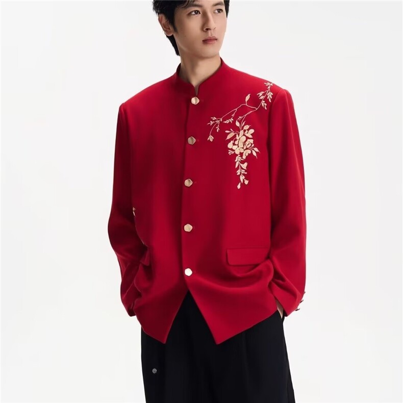 2026新款重工立体亮片绣花西装轻奢时尚长袖气质西服外套XY343,男装西服套装,星座601-1